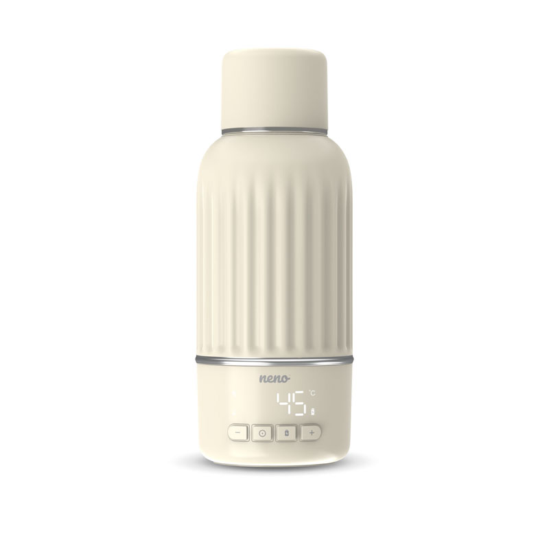 NENO Ohrievač mlieka, vody a nápojov Nevio bezdrôtový s funkciou preplachu, 500 ml, 35–55 °C, USB-C