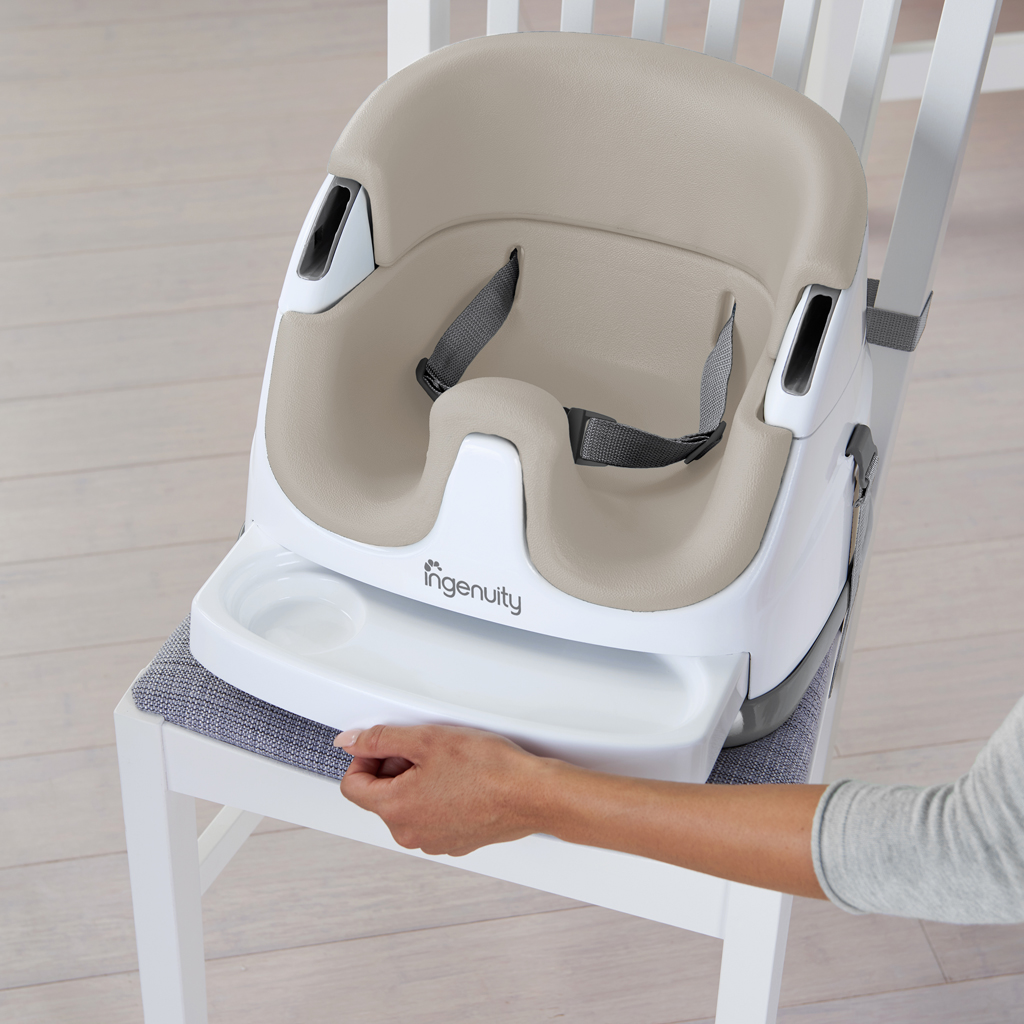 INGENUITY Jedálenská stolička na stoličku 2v1 Baby Base Cashmere 6m+ do 15 kg