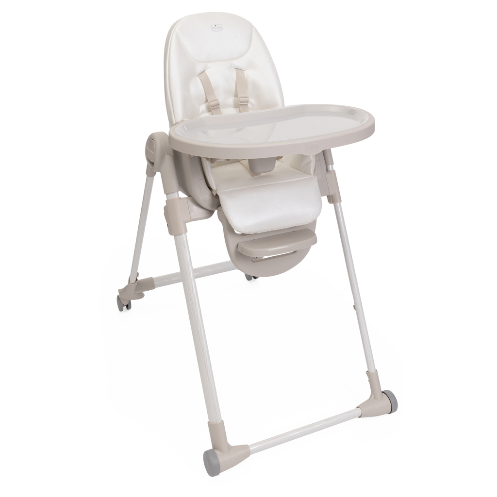 CHICCO Stolička jedálenská Polly Armonia - Mother Pearl + Hrazdička Rainbow