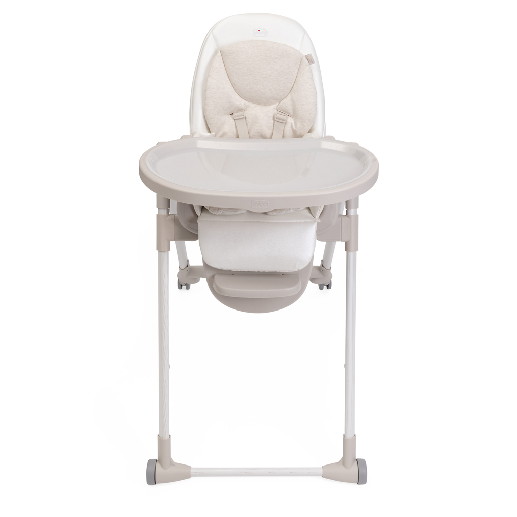 CHICCO Stolička jedálenská Polly Armonia - Mother Pearl + Hrazdička Rainbow