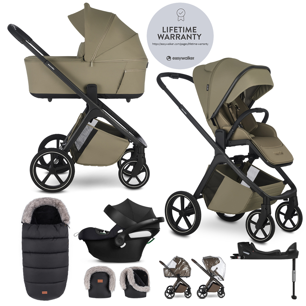 EASYWALKER Set kočík 4v1 Zoey Go Moss Green XL + CBX Aton B2 i-Size + CYBEX Base One