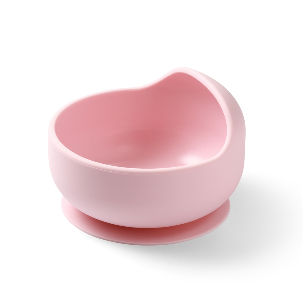 BABYONO Miska silikónová s prísavkou Pink 6m+