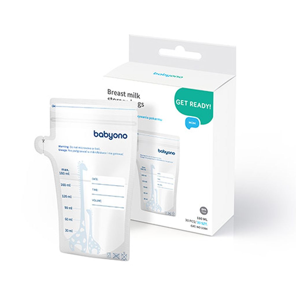 BABYONO Sáčky na materské mlieko 180ml, 30ks