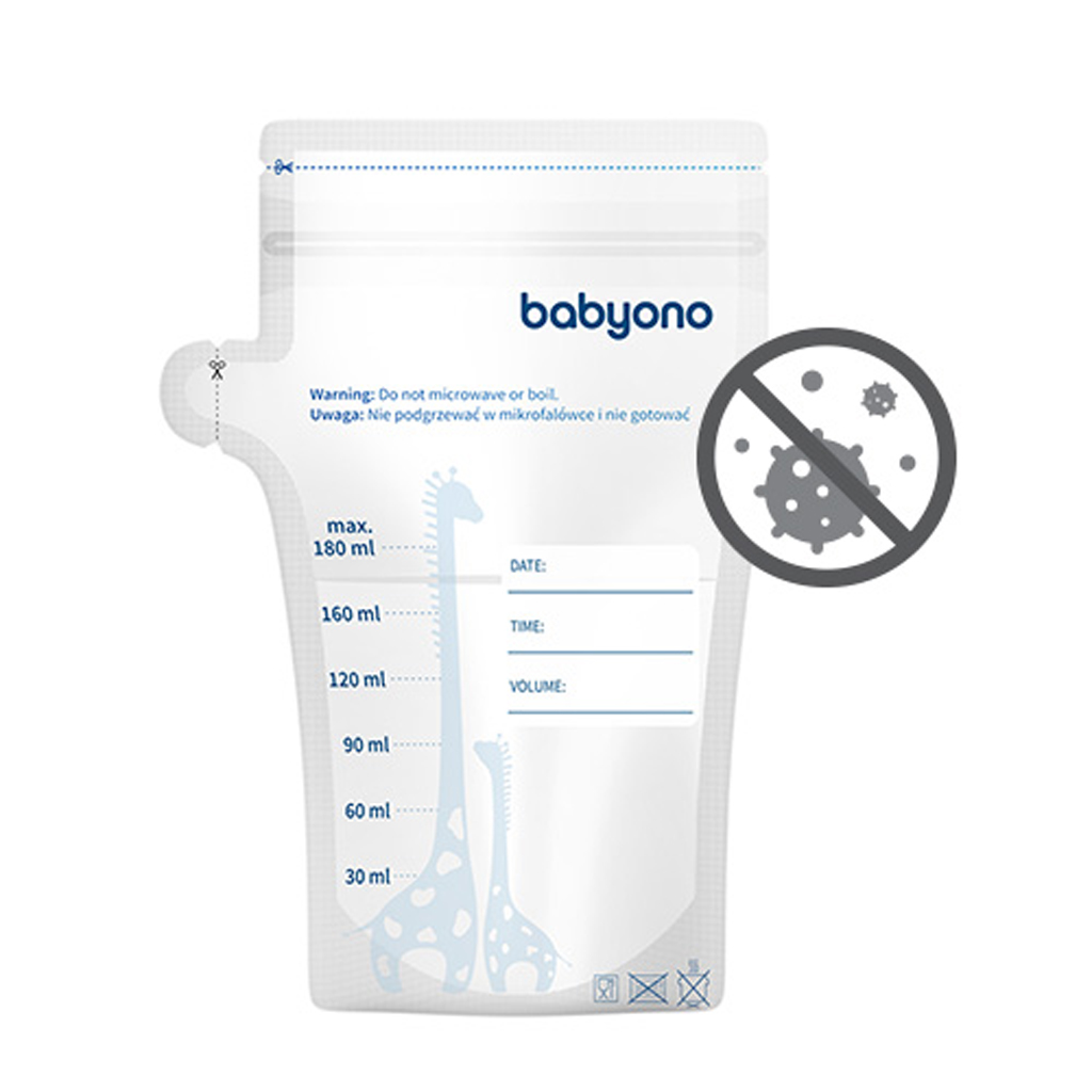 BABYONO Sáčky na materské mlieko 180ml, 30ks