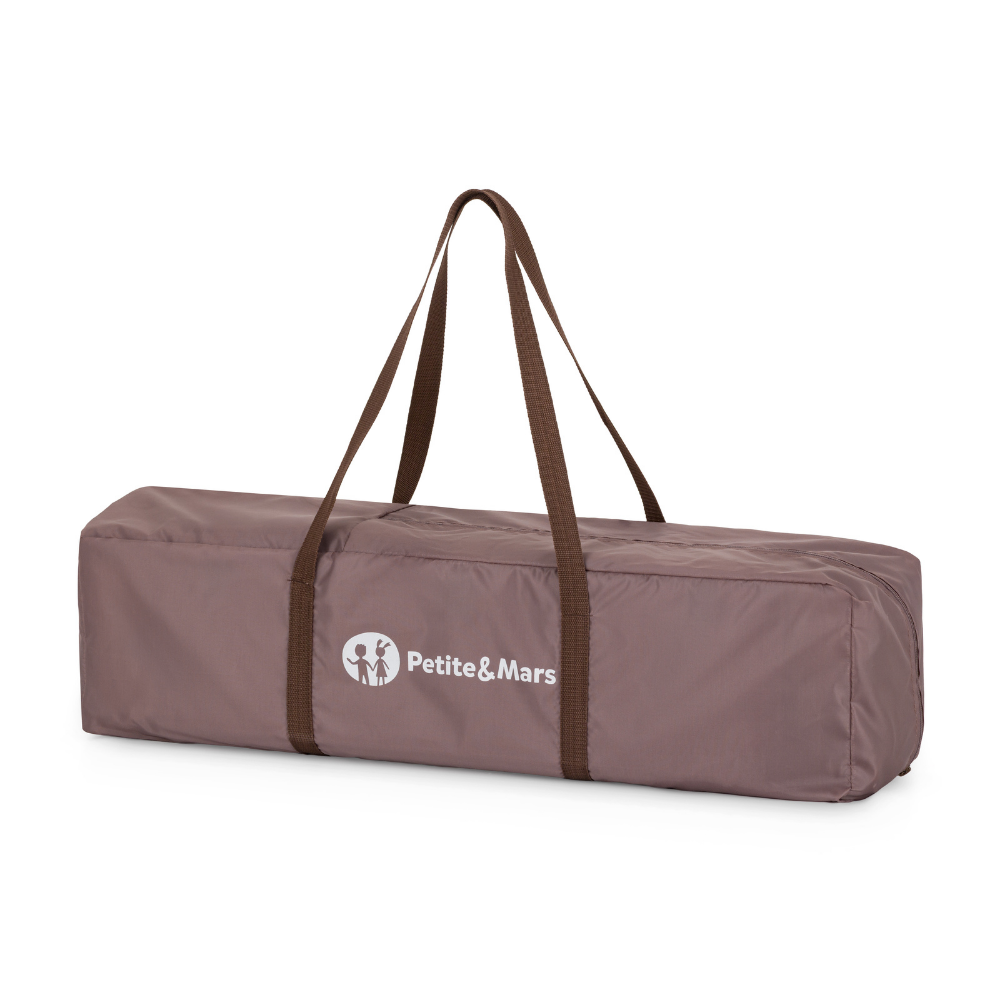 PETITE&amp;MARS Postieľka cestovná Nyja s matracom Foldie, Elegant Dreamlines Mocha
