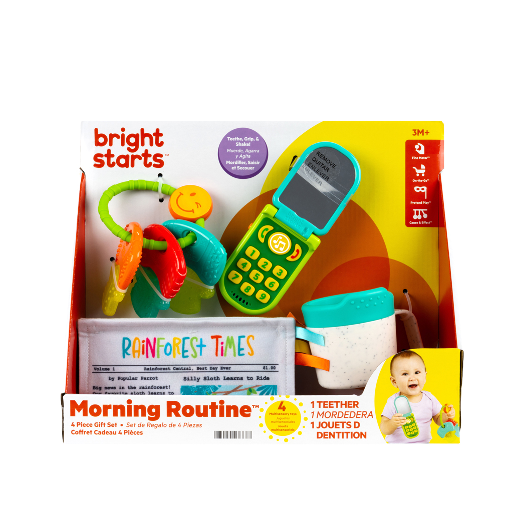 BRIGHT STARTS Sada darčeková pre rozvoj zmyslov Morning Routine™, 3m+