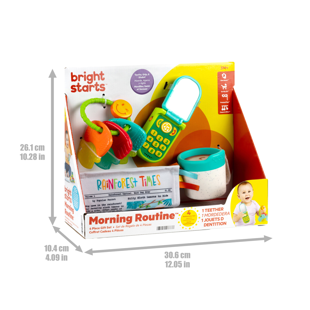 BRIGHT STARTS Sada darčeková pre rozvoj zmyslov Morning Routine™, 3m+