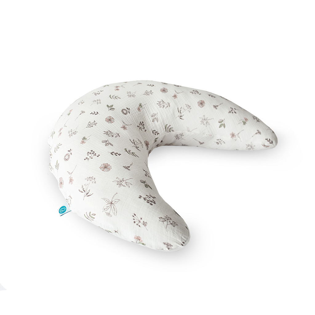 CEBA BABY Vankúš na dojčenie Huggy Basic Mušelín Small Twigs, 150x60x37cm