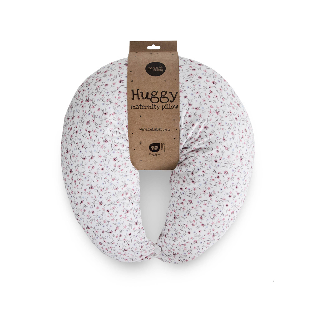 CEBA BABY Vankúš na dojčenie Huggy Basic Žerzej Forget-me-not, 150x60x37cm
