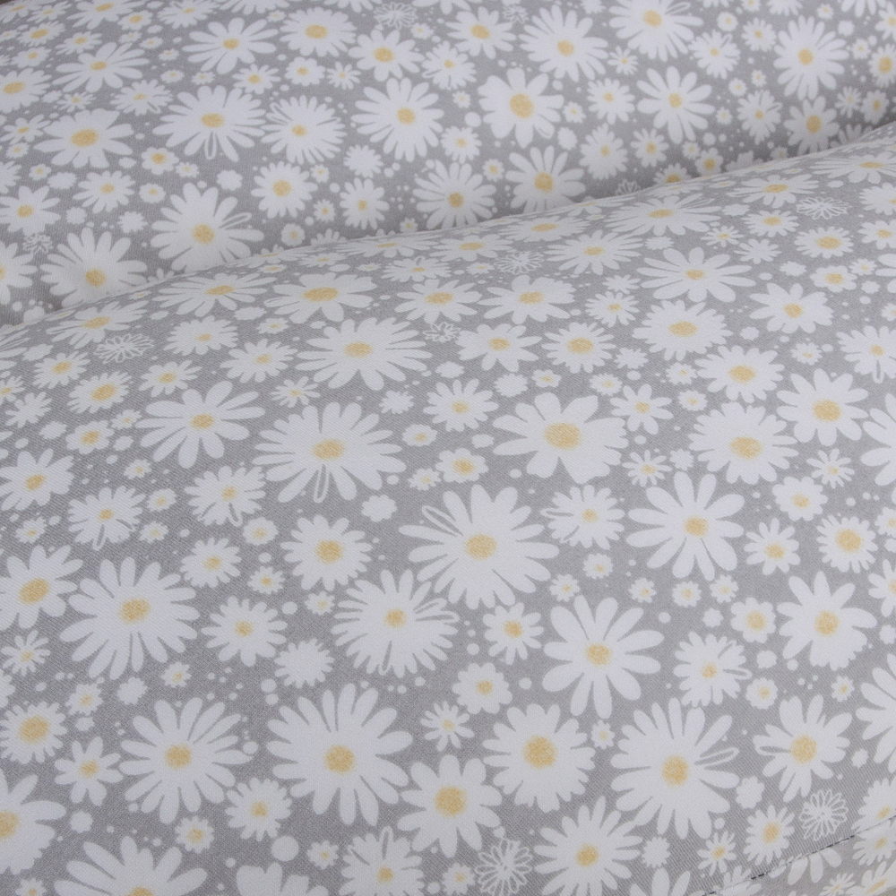 CEBA BABY Vankúš na dojčenie Huggy Basic Žerzej Chamomile, 150x60x37cm