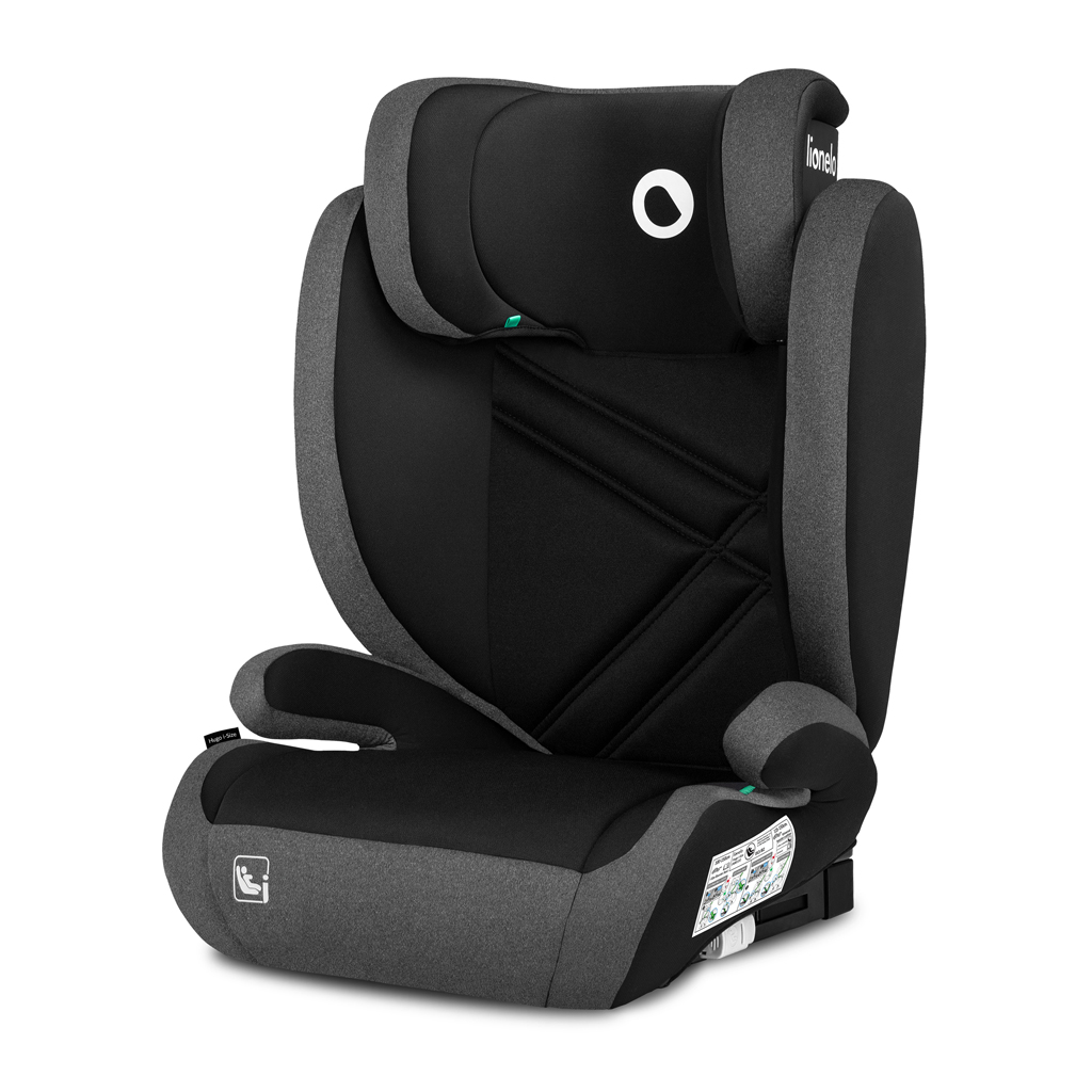 LIONELO Autosedačka Hugo i-Size (100-150 cm) Black Grey