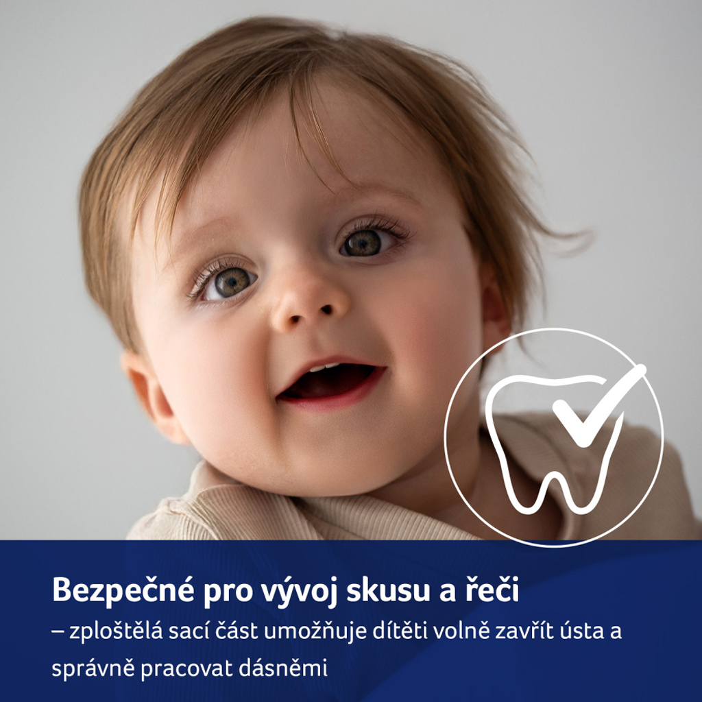 LOVI Cumlík svietiaci silikónový dynamický Teddy love 0-6m 2ks