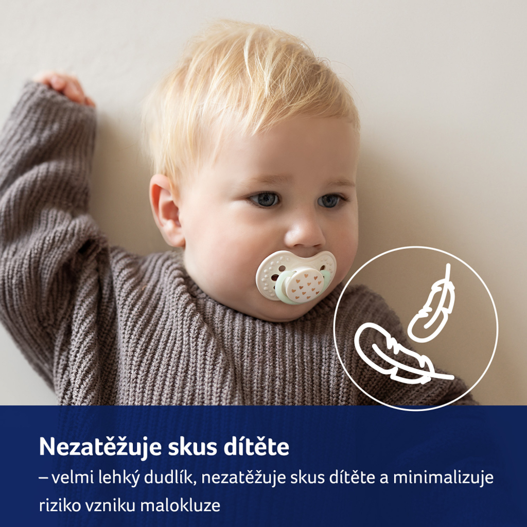 LOVI Cumlík svietiaci silikónový dynamický Teddy love 0-6m 2ks