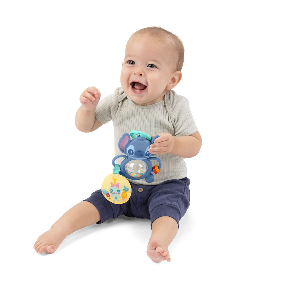 BRIGHT STARTS Hračka na C krúžku senzorická Stitch Tummy Tumble™ 0m+