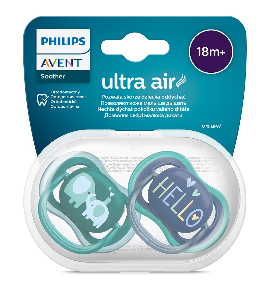 Philips AVENT Cumlík Ultra air 18m+ chlapec (slon) 2ks