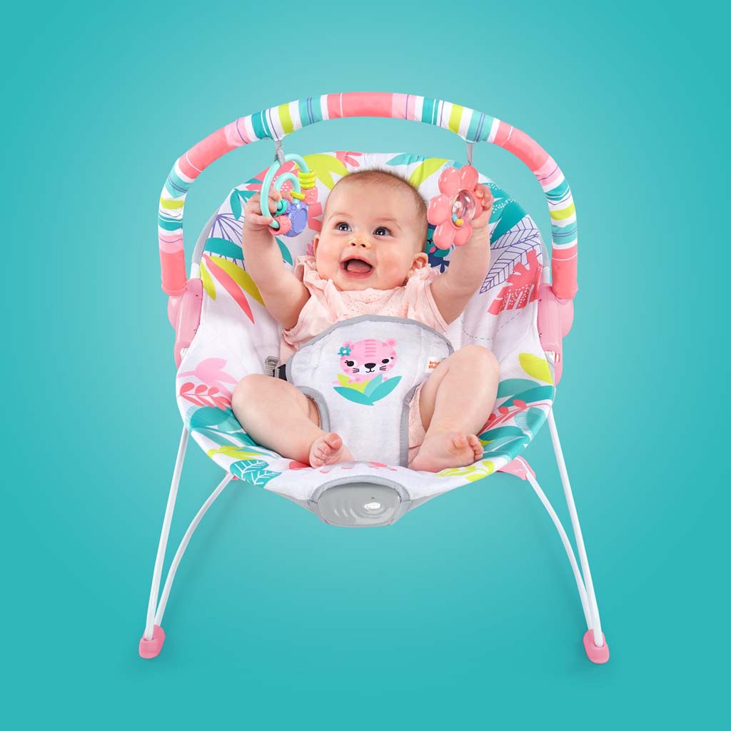 BRIGHT STARTS Lehátko vibrujúce Flamingo Vibes™ 0m+, do 9kg