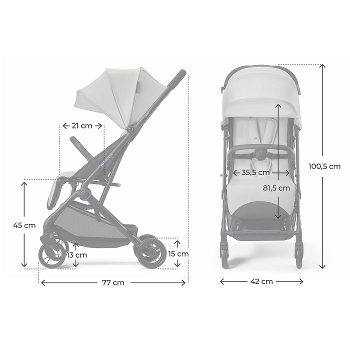 KINDERKRAFT Kočík športový Indy 3 Urban Grey