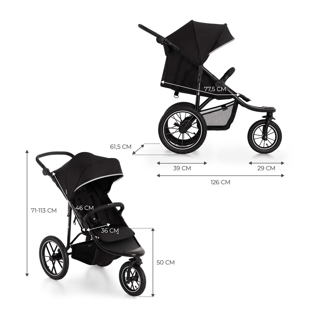 KINDERKRAFT Kočík športový Helsi 2 Black