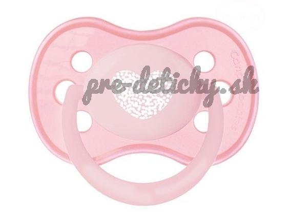 Canpol babies Cumlík utišujúci silikónový symetrický Pastelove ružový, B 18m+