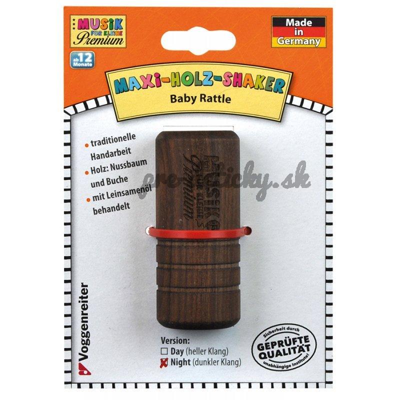 Maxi-Holz Drevená hrkálka MAXI | tmavá
