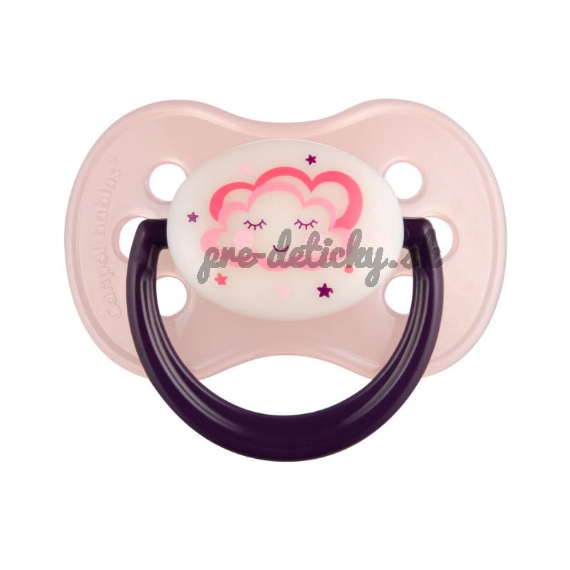 CANPOL Cumlík utišujúci silikónový pink NIGHT DREAMS 1ks 6-18m