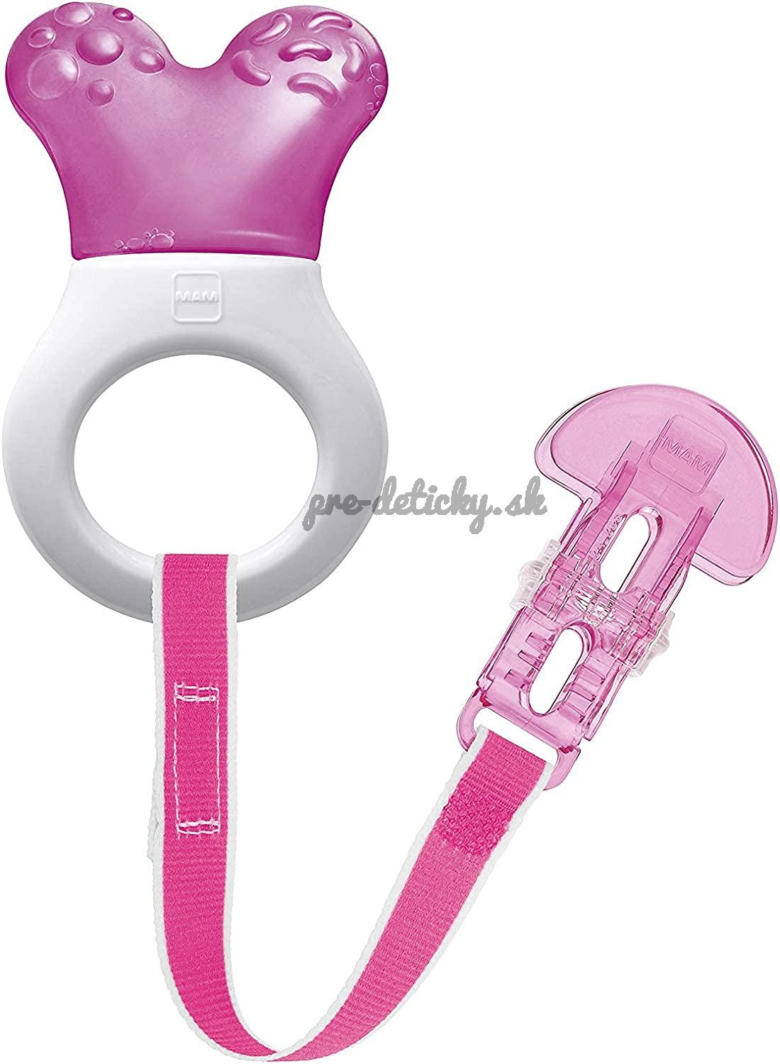 MAM hryzátko Mini Cooler & Clip 2+ mesiace pink