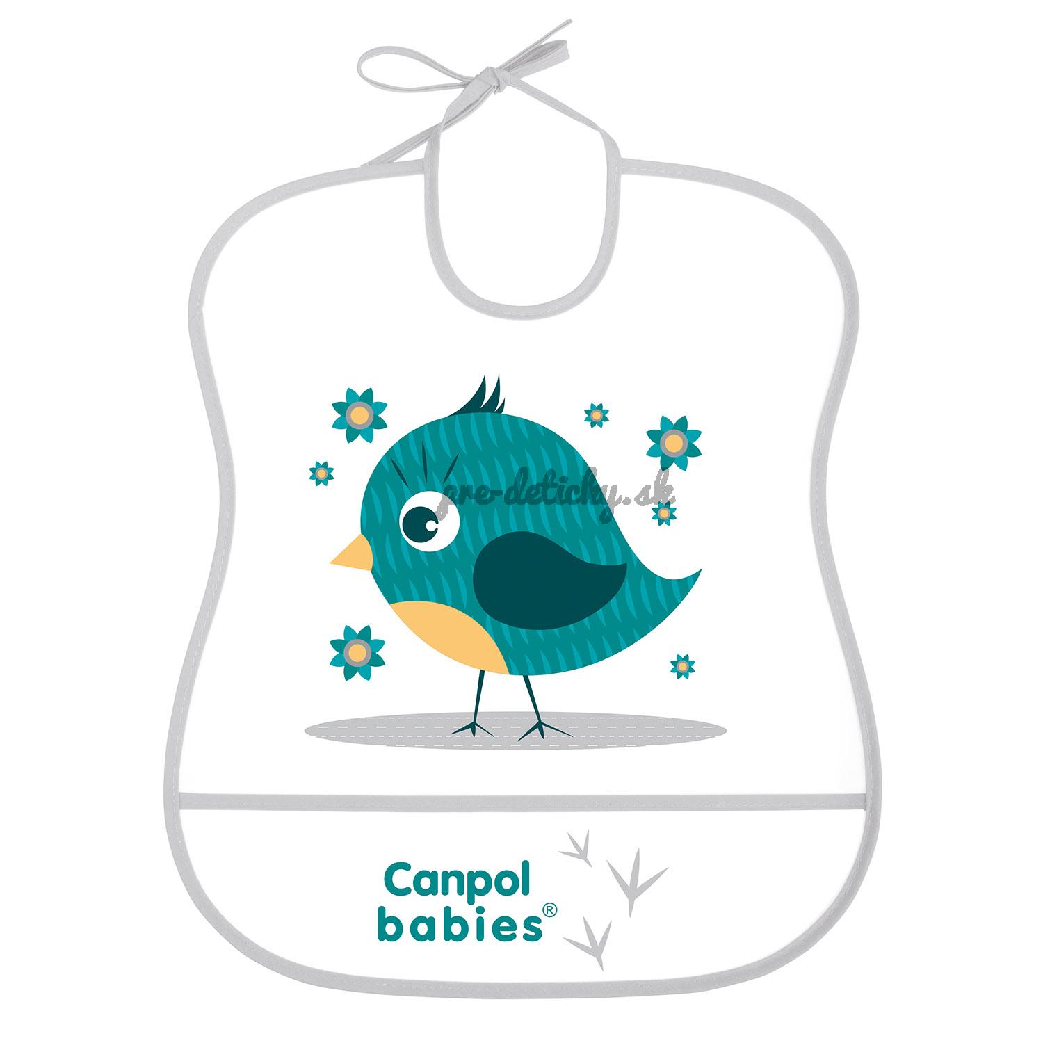 Canpol babies Umývateľný mäkký podbradník CUTE ANIMALS vtáčik