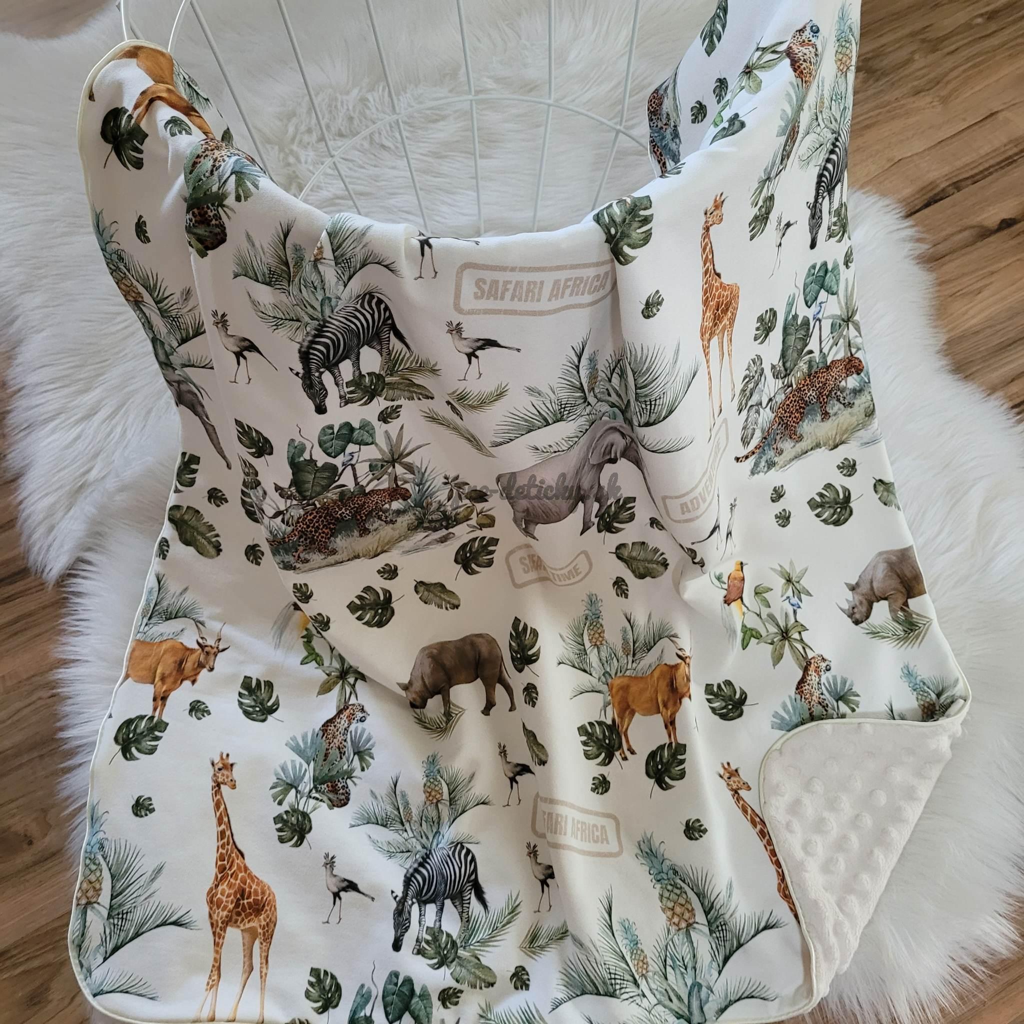 Handmade deka minky 70x90cm Safari 2