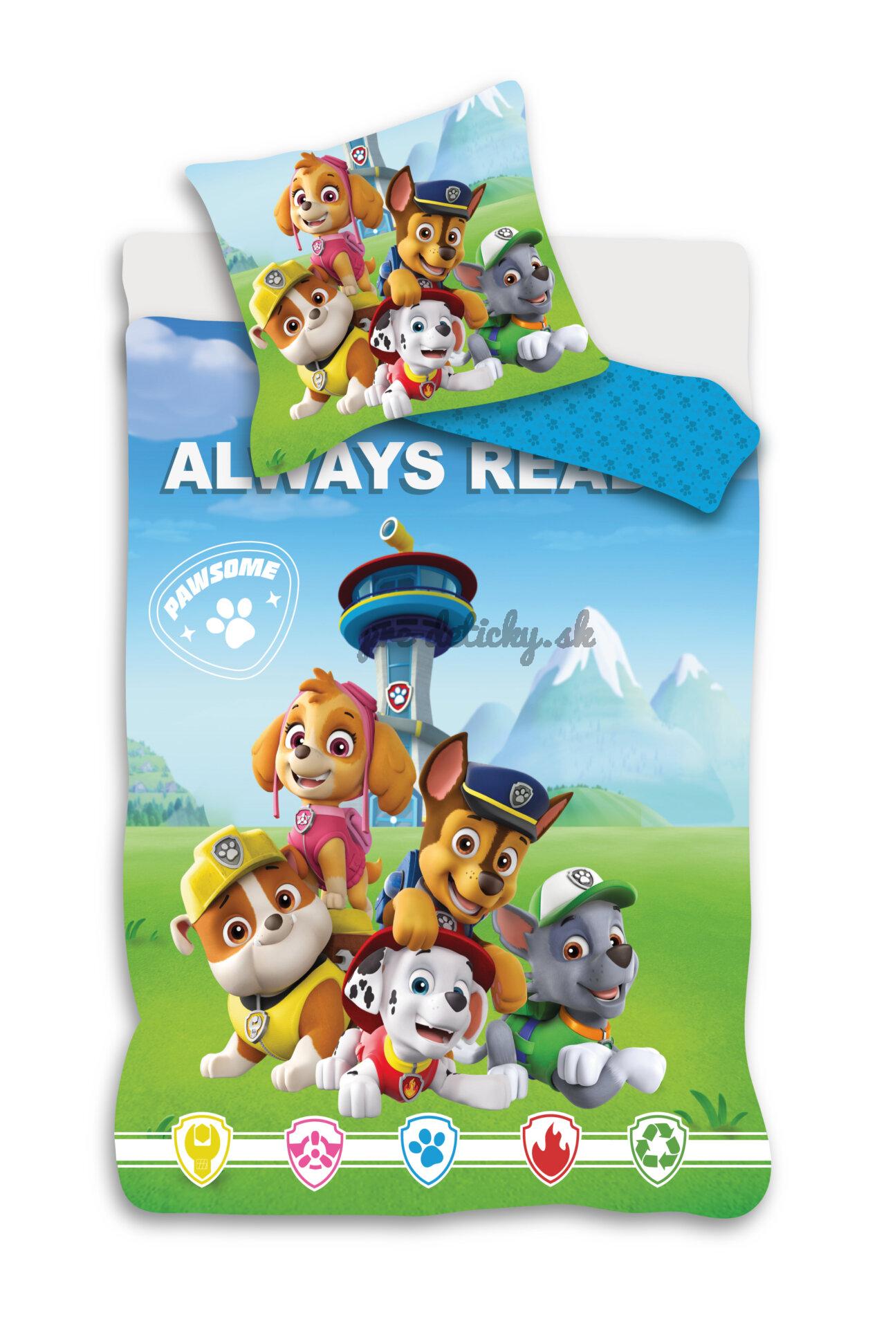 Detské obliečky Paw Patrol 135x100cm Always real