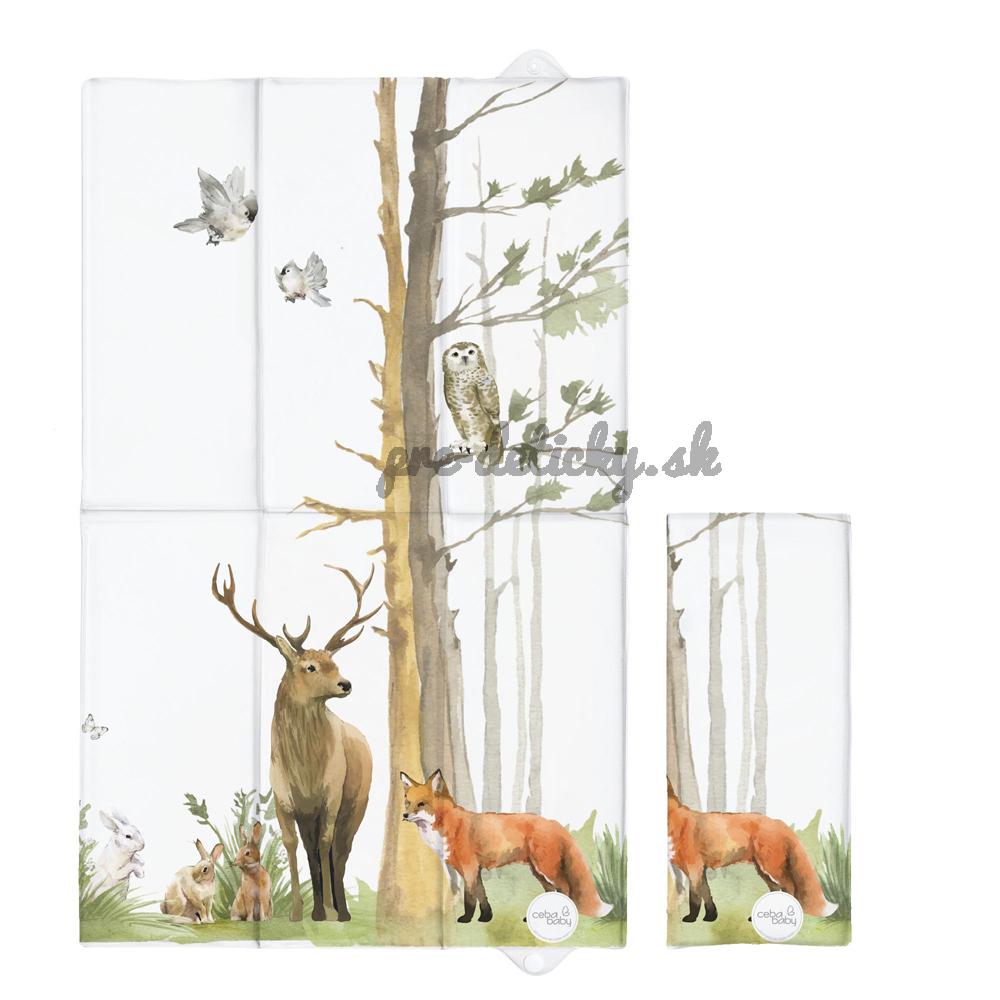 CEBA BABY Podložka prebaľovacia cestovná (60x40) Basic Woodland