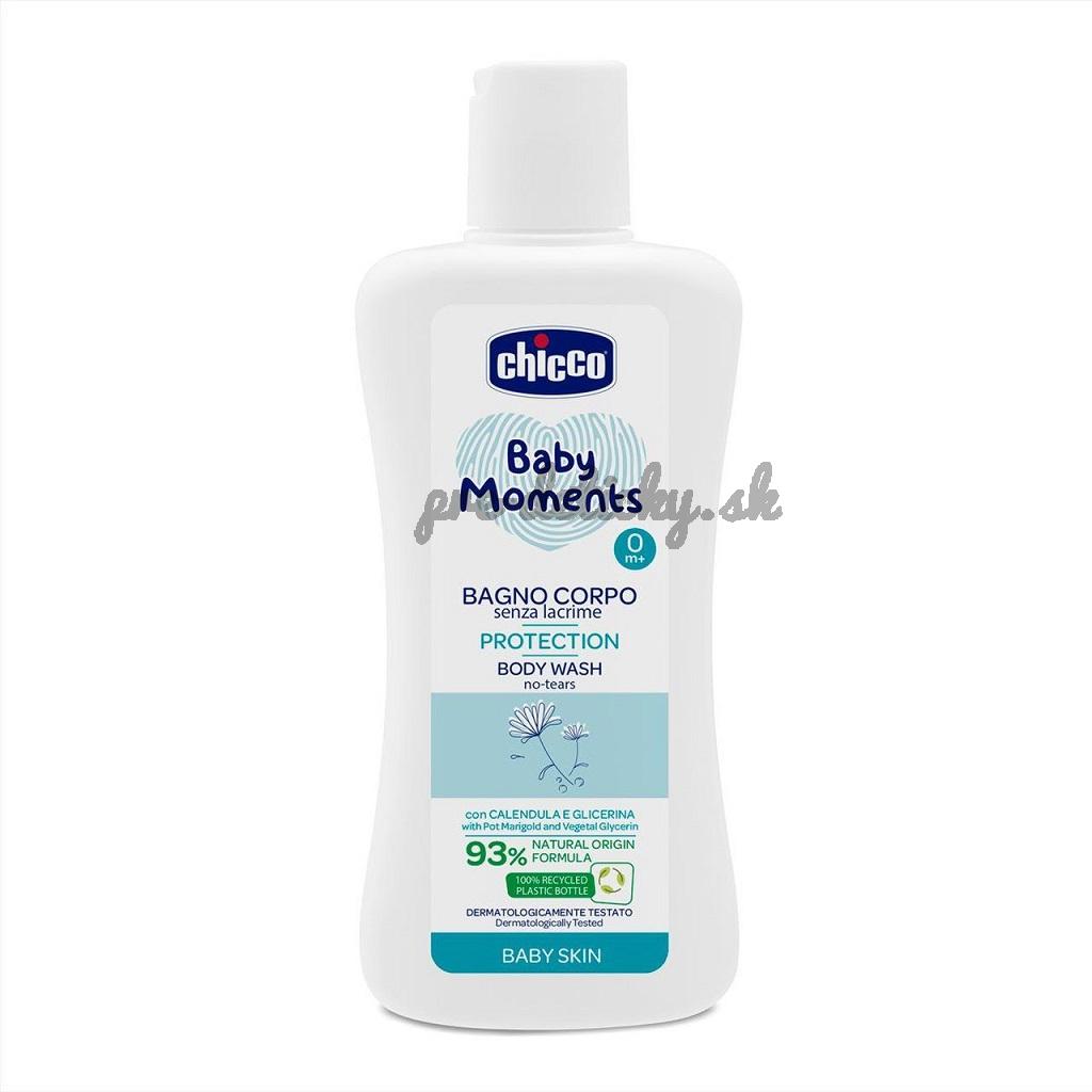 CHICCO Šampón na telo Baby Moments Protection 93 % prírodných zložiek 200 ml