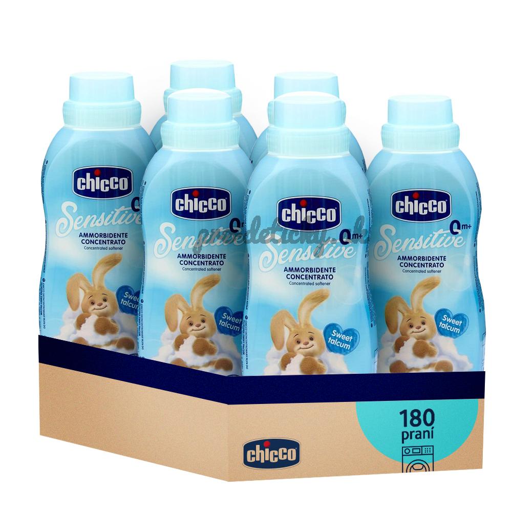 6x CHICCO Aviváž koncentrovaná Sladký Púder 750 ml (6x30 praní)