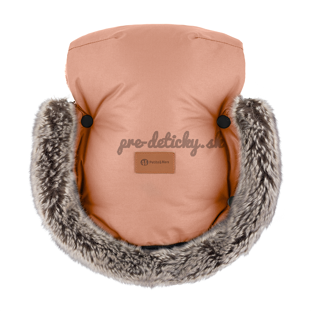 PETITE&MARS Rukávnik / rukavice Furry Pastel Peach