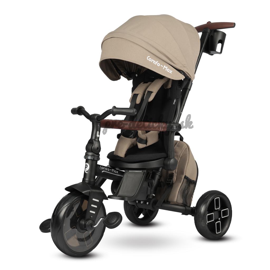 QPLAY Trojkolka Comfo Max Coffee, 7v1, vek 10-72 mesiacov