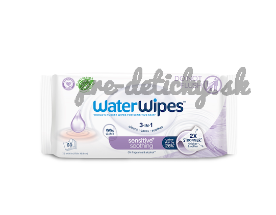 12X WATERWIPES Obrúsky vlhčené Soothing clean 3in1 60 ks (720 ks)