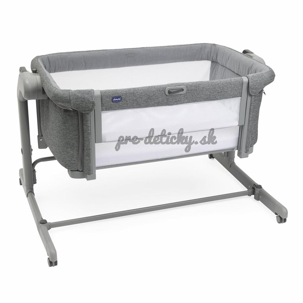 CHICCO Postieľka Next2Me Magic Evo - Dark Grey