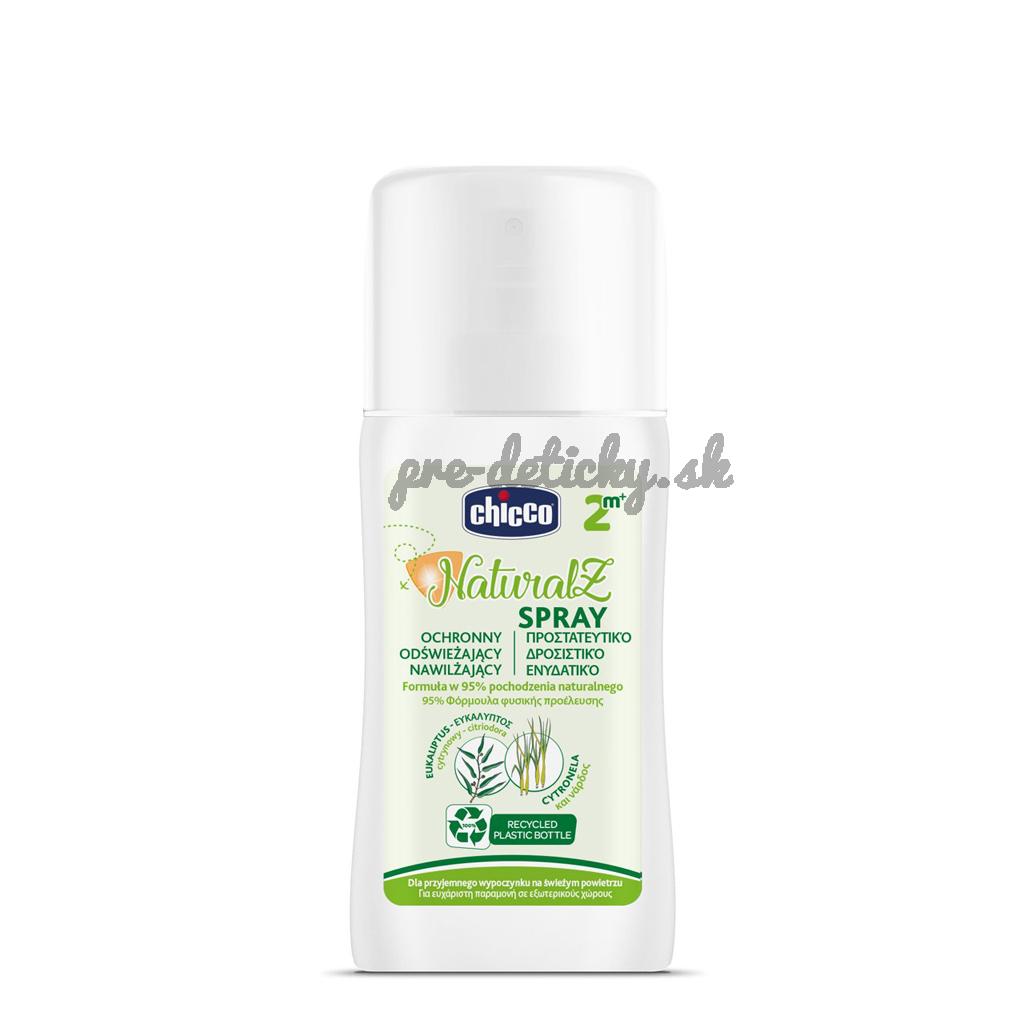 CHICCO Sprej proti komárom ochranný a osviežujúci NaturalZ 95% prírodných zložiek 100ml, 2m+
