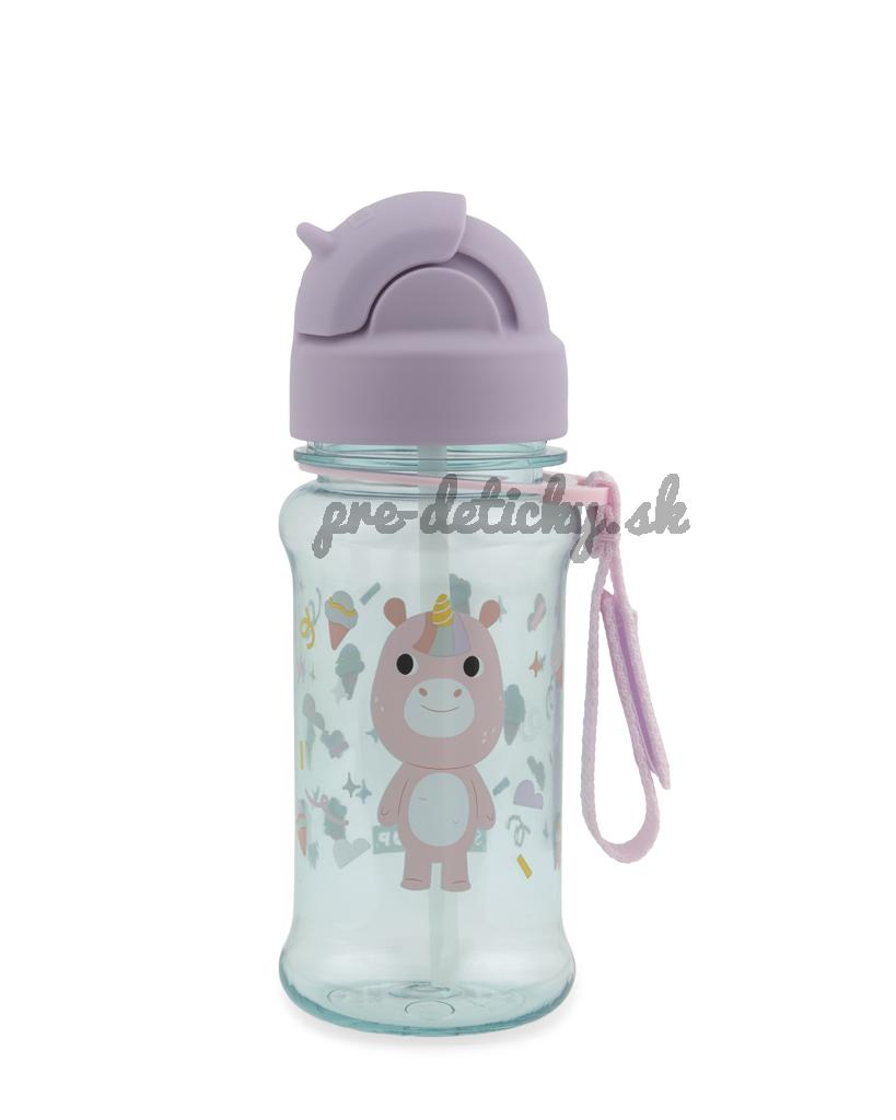 SKIP HOP Fľaša so slamkou 355ml Besties Squad Jednorožec 12m+