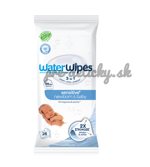WATERWIPES Obrúsky vlhčené Newborn&Baby 3in1 28ks