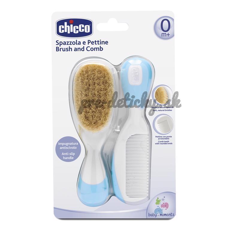 CHICCO Hrebeň a kefa modrá
