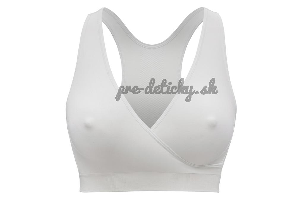 MEDELA Podprsenka nočná tehotenská a na dojčenie Keep Cool™, biela L