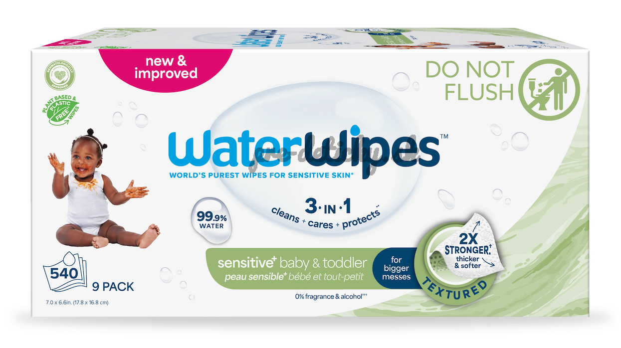 9X WATERWIPES Obrúsky vlhčené Baby&Toddler 3in1 60 ks (540 ks)