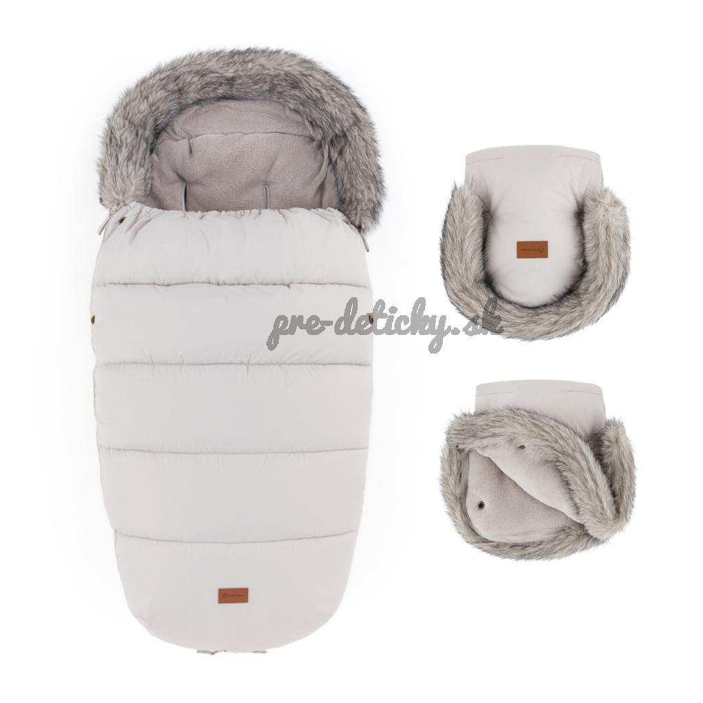 PETITE&MARS Set zimný fusak Comfy 4v1 + rukavice na kočík Furry Rose Petal