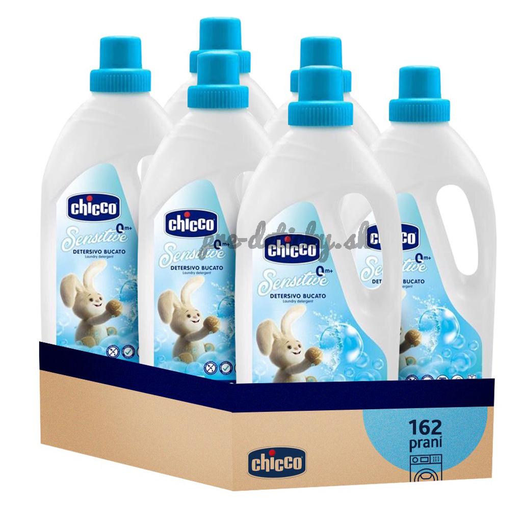 6x CHICCO Prací gél Baby Sensitive 1,5 l (27 praní)