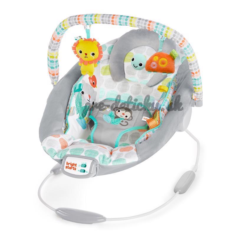 BRIGHT STARTS Lehátko vibrujúce s melódiou Whimsical Wild 0m+, do 9 kg, 2019