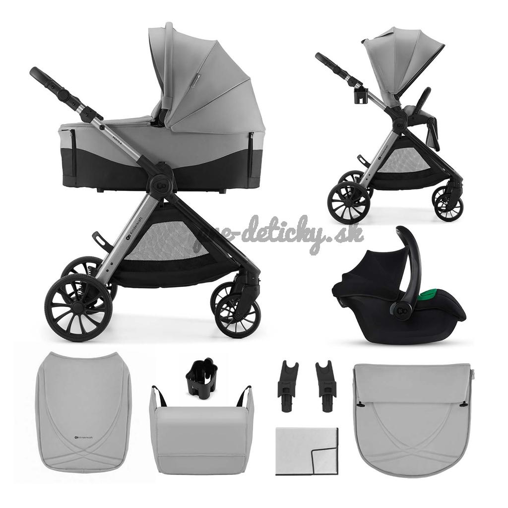 KINDERKRAFT Kočík kombinovaný Vesto 2 3v1 Grey
