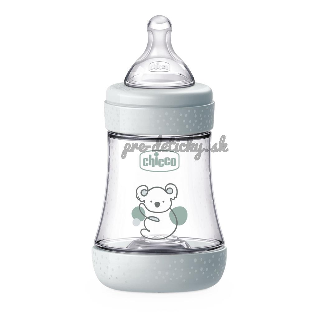 CHICCO Fľaša dojčenská antikoliková Perfect5 150 ml neutral pomalý prietok 0m+