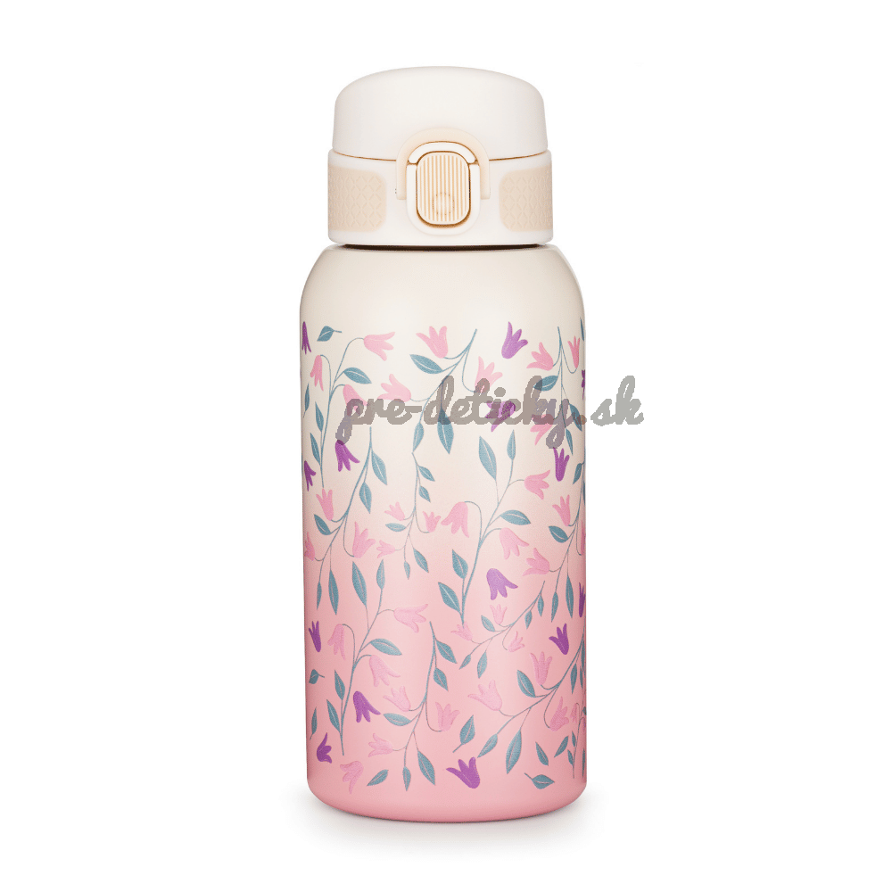 PETITE&MARS Fľaša nerezová termo s náustkom 500 ml Delicate Flowers 36m+