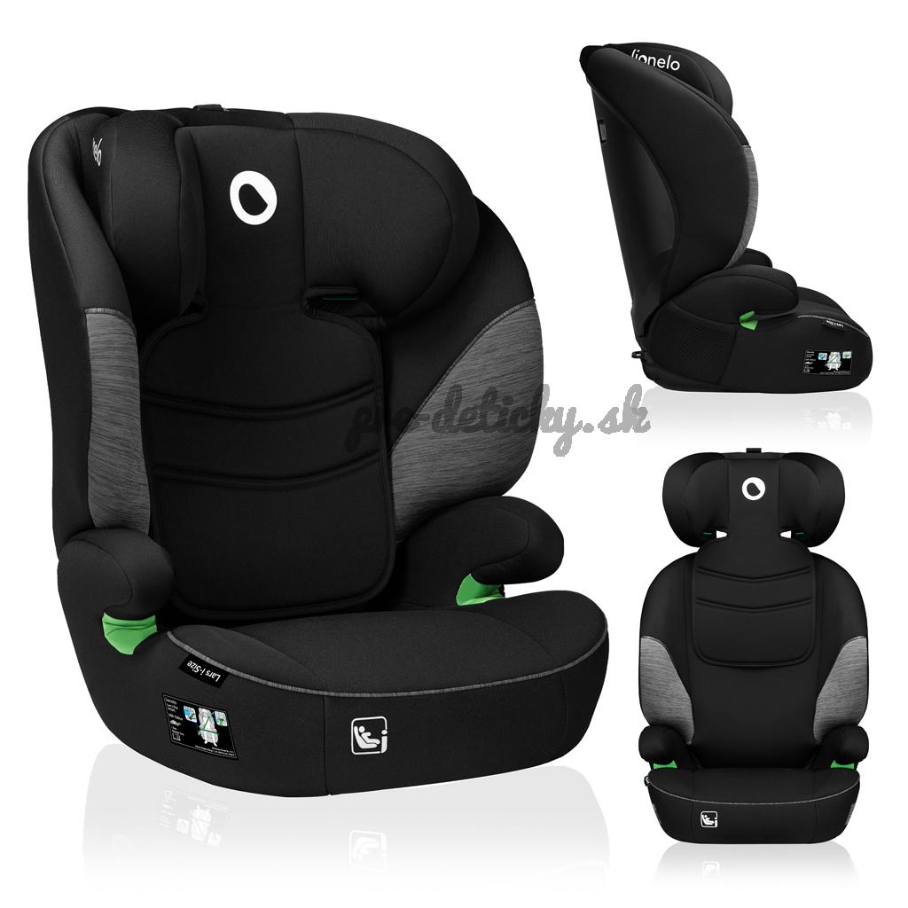 LIONELO Autosedačka Lars i-Size (100-150 cm) Black Grey