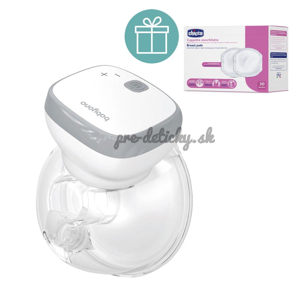 BABYONO Odsávačka materského mlieka elektrická handsfree Shelly + CHICCO Vložky do podprsenky 30ks